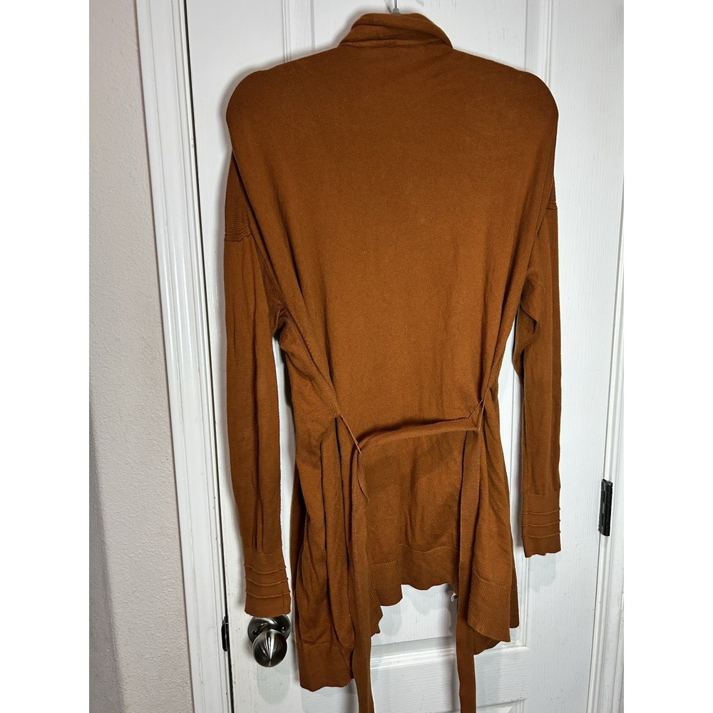 Lululemon Cotton Cashmere Knit Wrap Sweater Cardigan Butternut Brown Belted 10 - Picture 8 of 8